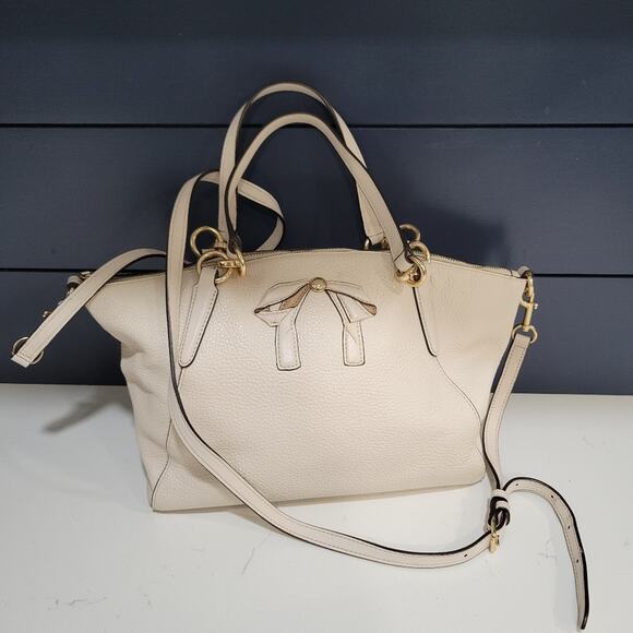 Coach Handbags - Coach Cream Satchel Bag